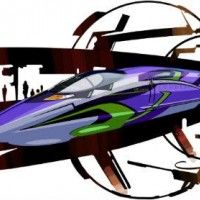 Futur train japonais aux couleurs de #Evangelion #shinkansen