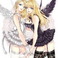 #Dessin filles ange et démon très sexy