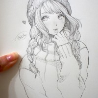 #Dessin fille par llcakoll http://www.tvhland.com/boutique/crayon-a-#Dessin.html