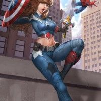 #Dessin Captain Girl #Marvel