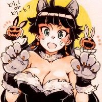 #Dessin fille #Chat #Halloween par Tonbo9 #Mangaka