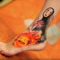 #Tatouage Calcifer #StudioGhibli #LeChateauAmbulant