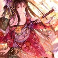 #Dessin fille kimono samourai