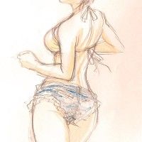 #Dessin fille en short jean http://www.tvhland.com/boutique/crayon-de-couleur.html