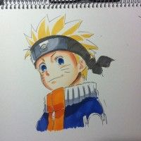 #Dessin #Fanart #Naruto colorié aux feutres #Manga #Anime
