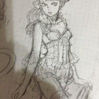 #Dessin #Croquis sketch fille lolita par sakizo