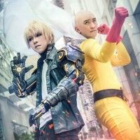 #Cosplay #OnePunchMan Genos et Saitama