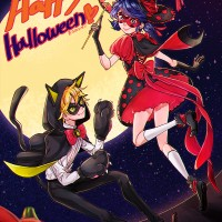 #Dessin #Fanart #Halloween Miraculous #Ladybug chat noir par wogml3918