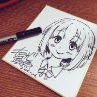 #DessinSurShikishi par mamomiji http://www.tvhland.com/boutique/shikishi-board.html