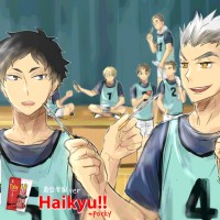 Haikyuu Les As du Volley grignotent les pocky mikado