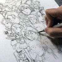 Le #Mangaka #NaokiUrasawa #Encre à la plume maru http://www.tvhland.com/boutique/porte-plume-maru/materiel-1505.html