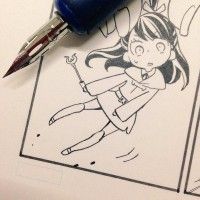 #Dessin #Encrage plume G #Mangaka #LittleWitchAcademia par _yuka_f http://www.tvhland.com/boutique/zebra-10-plumes-g/materiel-1661.html