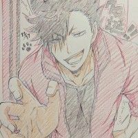 #Dessin #Haikyu Tetsurō Kuroo capitaine de l'équipe volley Nekoma par kirsche10_6 crayons de couleurs http://www.tvhland.com/boutique/cray... [lire la suite]