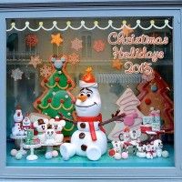 Vitrine #Noël #Olaf en bonhomme de neige #LaReineDesNeiges