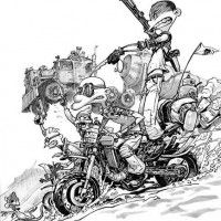 #Dessin #Titeuf en mode #MadMaxFuryRoad par l'artiste coréen Kim Jung Gi