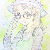 #Dessin fille coloriée aux crayons de couleur par 2tororo2