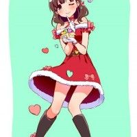 #Dessin fille #Noël moe kawaii #Manga par tomekitigai