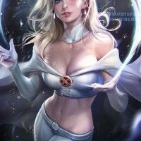 #Dessin #Fanart Emma Frost par #Sakimichan