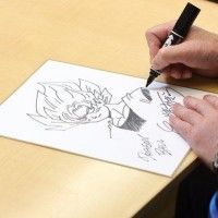 Toriyama Akira Dedicace #Dessin sur #Shikishi Son Goku #DragonBall #Mangaka #AkiraToriyama