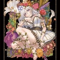 Dessin illustration musée du désir fille fleur par ticketchan