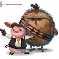 Ham Solo Farm Wars #Dessin #Fanart @StarWarsFR par Piper Thibodeau