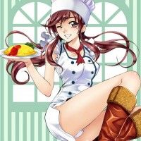 #Dessin #Illustration fille serveuse omelette japonaise par le #Mangaka seokouji