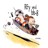 #Dessin #StarWarsLeRéveilDeLaForce Rey #Bb8 par brian kesinger