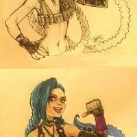 #Dessin #Jinx #LeagueOfLegends croquis #Coloriage par trishweeeee #Colorisation #JeuVidéo #Mmorpg