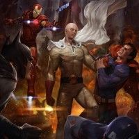 #OnePunchMan plus fort que #Superman, #Batman, #IronMan, #CaptainAmerica ? #Dessin de Lee Woo-chul