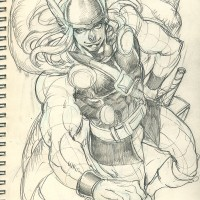 #Croquis #Thor sur un #Carnet à spirale par sutegoro4403