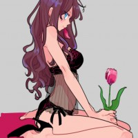 #SaintValentin #Dessin fille fleur #Lingerie par mido_coke #Manga