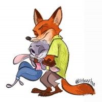 #Dessin #Fanart #Zootopie #JudyHopps et nick wilds par Hzzzha #NickWilde