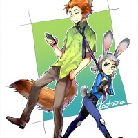 #Dessin #Fanart #Zootopie #JudyHopps #NickWilde par hiyaa_