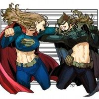 dessin #BatmanVSuperman:LAubeDeLaJustice version féminine par okada #DcComics