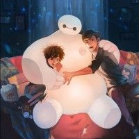 #LesNouveauxHéros #BigHero6 Film d'horreur hug #Baymax #Dessin #Fanart par 阿水Jing