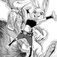 #Dessin #Trame #Zootopie par hata_yui #JudyHopps #NickWilde