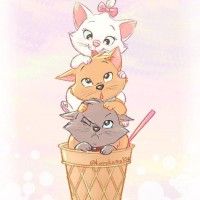 journée de la glace Aristochats #Dessin de kurokuma824 #Animaux