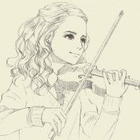 #HarryPotter #Dessin hermione au violon de skm #Musique