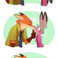 #Zootopie baiser #JudyHopps #NickWilde