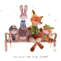 #Zootopie #Fanart #Dessin de Pomiko #JudyHopps #NickWilde