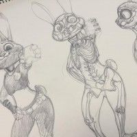 #Zootopie Squelette #Anatomie #JudyHopps #Dessin par chokokuseminar