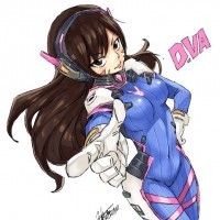 #Overwatch D.Va #Fanart #Dessin de #HiroMashima mangaka de #FairyTail