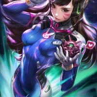 #Overwatch D.Va #Fanart #Dessin de Sakimichan