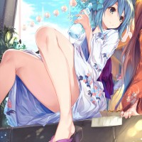 fille ramune yukata été vacances #Dessin fal_maro #Manga