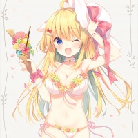 fille glace #MaillotDeBain été vacances #Dessin yam_cha #Manga