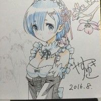 #Re:zero #Dessin sur #Shikishi par yasu00kamiki #Anime #Manga