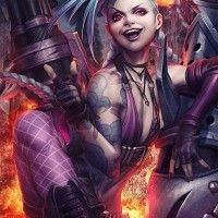 #Fanart #Dessin #Jinx #LeagueOfLegends par #Artgerm #JeuVidéo #Mmorpg