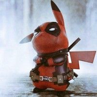 #Pikachu se #Cosplay en #Deadpool #Pokemon