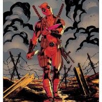 Lithographie #Deadpool par David Lopez offert par panini pour 2 comics Marvel achetés au @ComicCon_Paris 2016