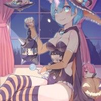 #Halloween #Re:zero kara hajimeru isekai seikatsu rem #Sorcière #Fanart #Dessin cloba